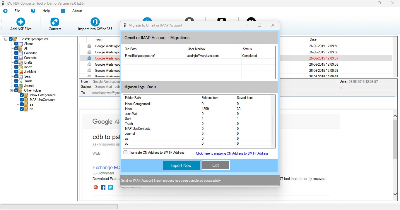 Lotus Notes (*.NSF) to Yahoo!Mail Account Conversion Process