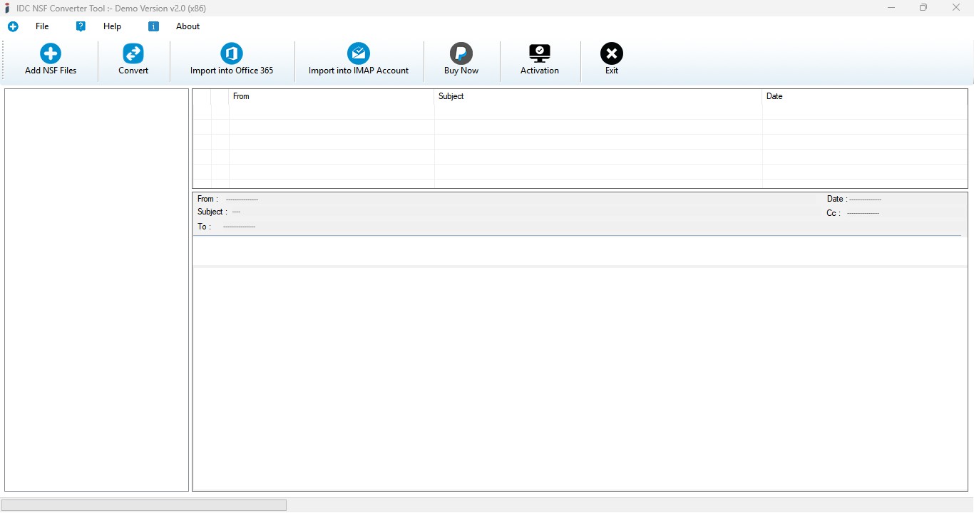 Run NSF to PST Converter